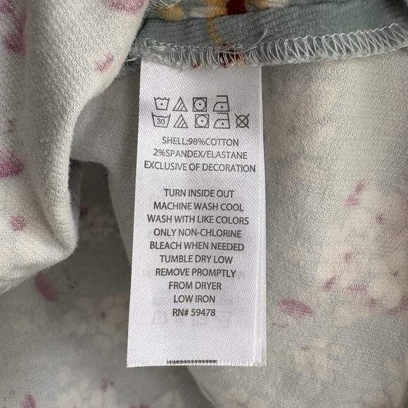 TAHARI Baby Girl Size 12M Blue Floral Corduroy Overall Jumper Dress Layering - Picture 9 of 11